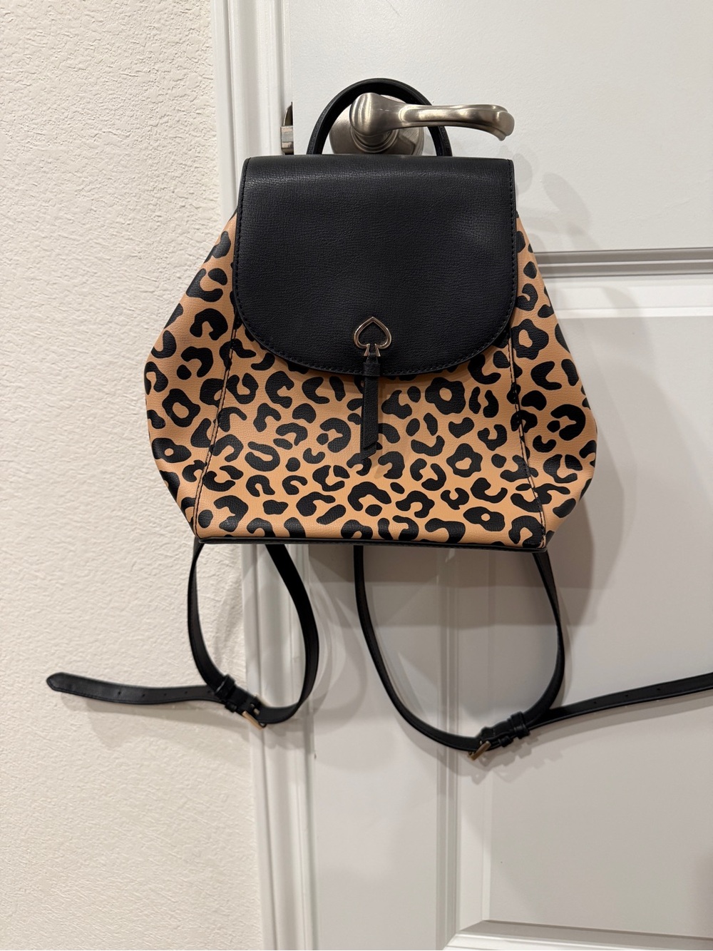 Kate spade adel leopard backpack bag